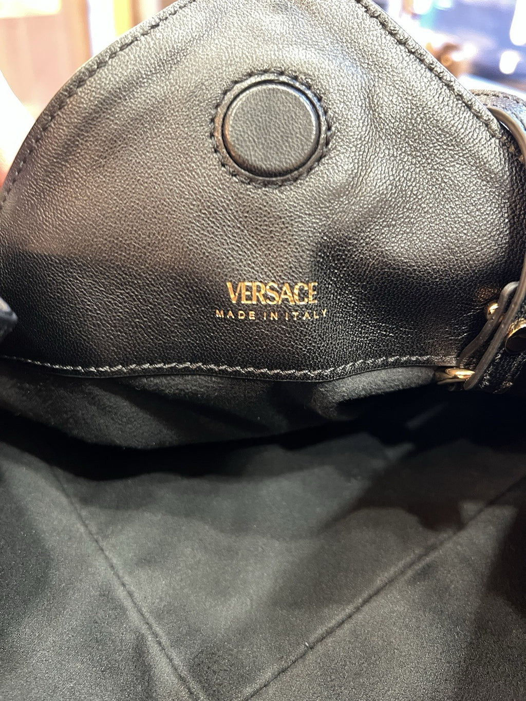 Versace Protea Embellished Nappa Shoulder Bag