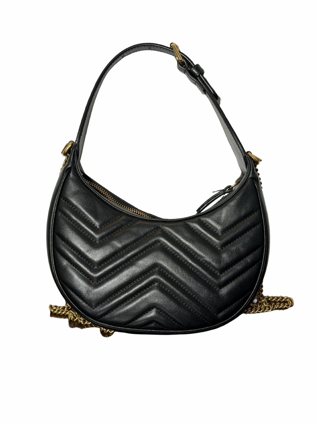 Gucci Double G Marmont Shoulder Bag In Black 