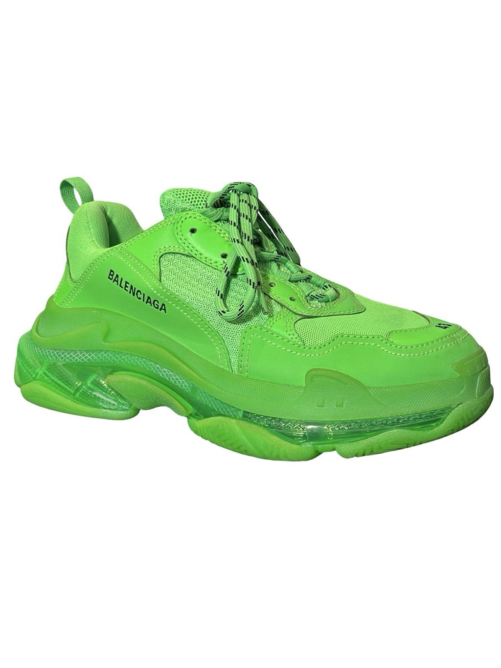 Balenciaga Triple S Clear Sole sneakers in Neon Green Size 10US