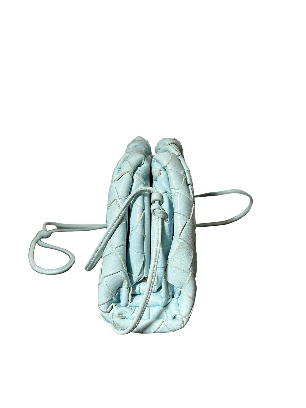 Bottega Veneta Nappa Intrecciato The Mini Pouch Pale Blue