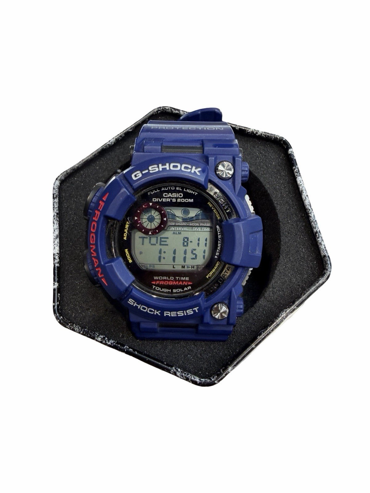 G-Shock Frogman GF-1000NV Digital Watch Men's Navy Vintage Condition