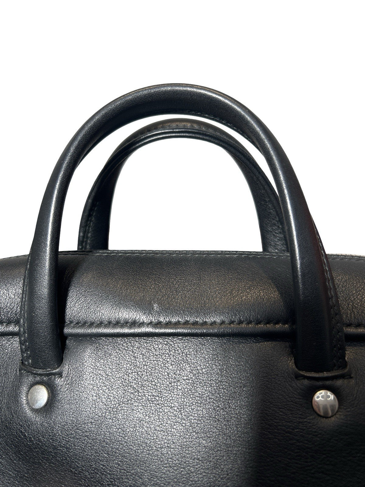 Balenciaga Leather Triangle M Clutch Black