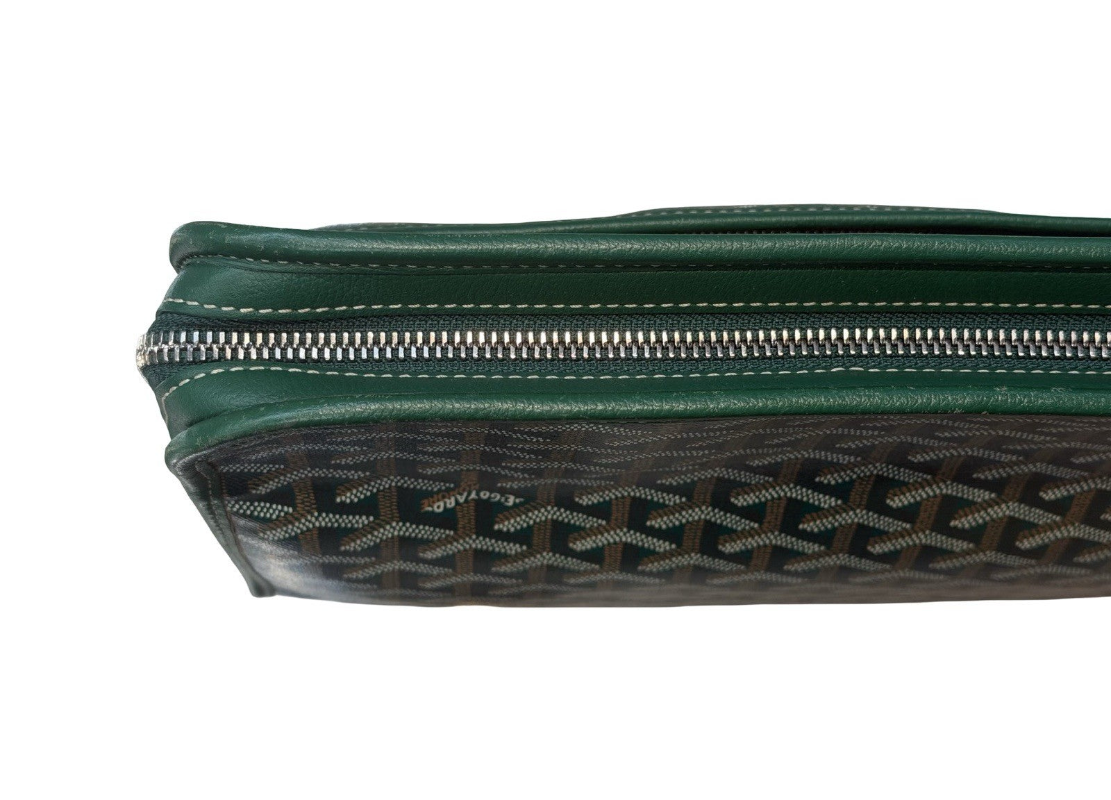 Goyard Goyardine Jouvence Toiletry Pouch Coated Canvas GM Green