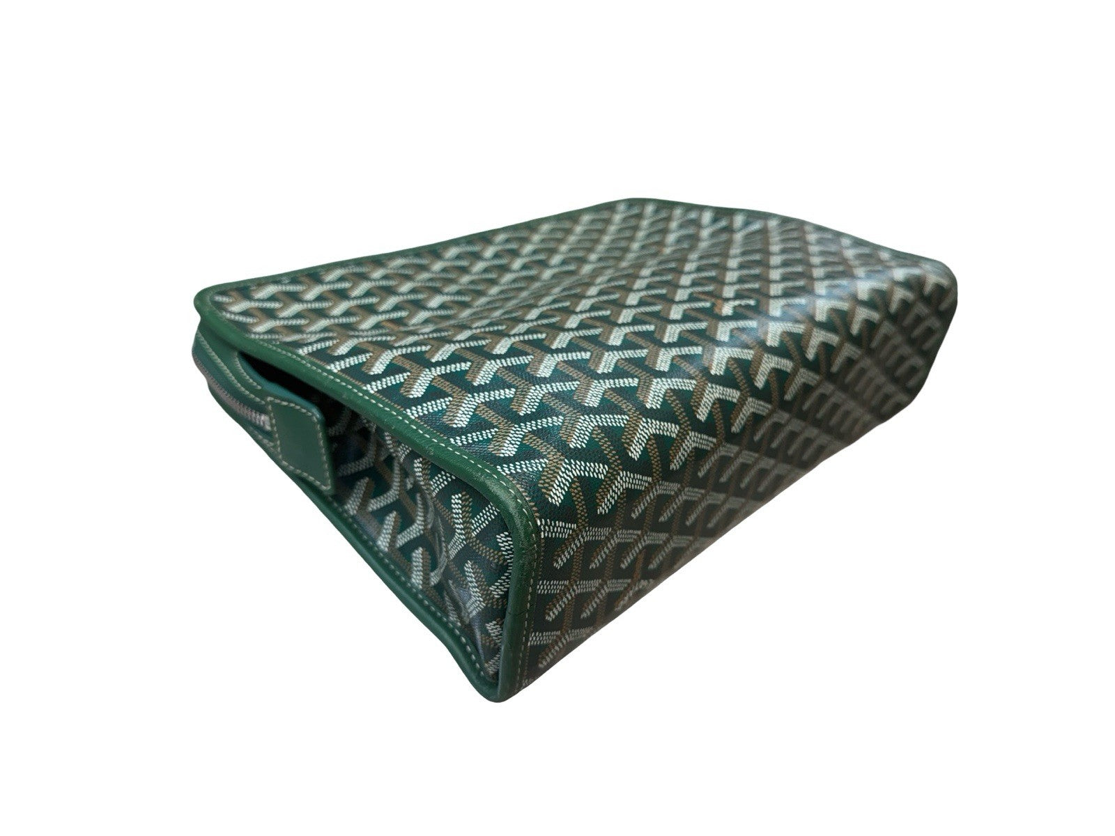 Goyard Goyardine Jouvence Toiletry Pouch Coated Canvas GM Green