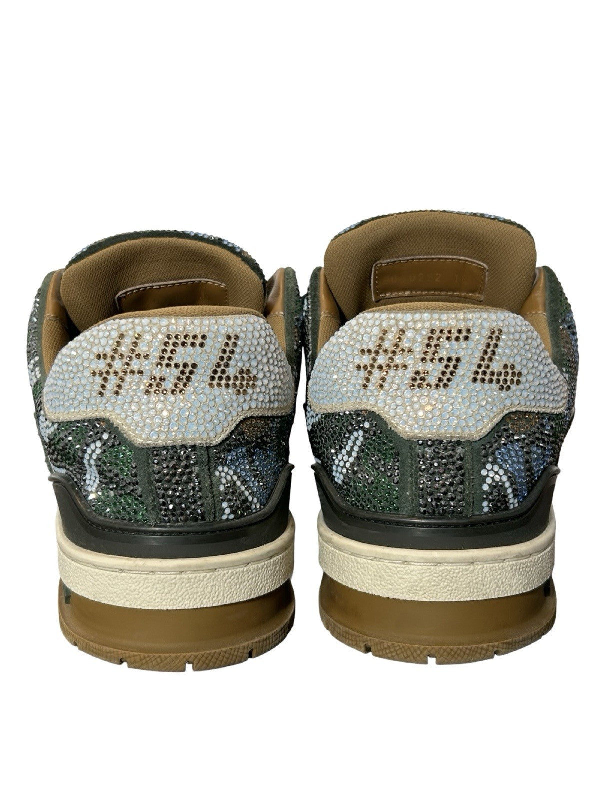 Louis Vuitton LV Trainer Crystal-covered Camouflage Design Size 10LV / 11 Us