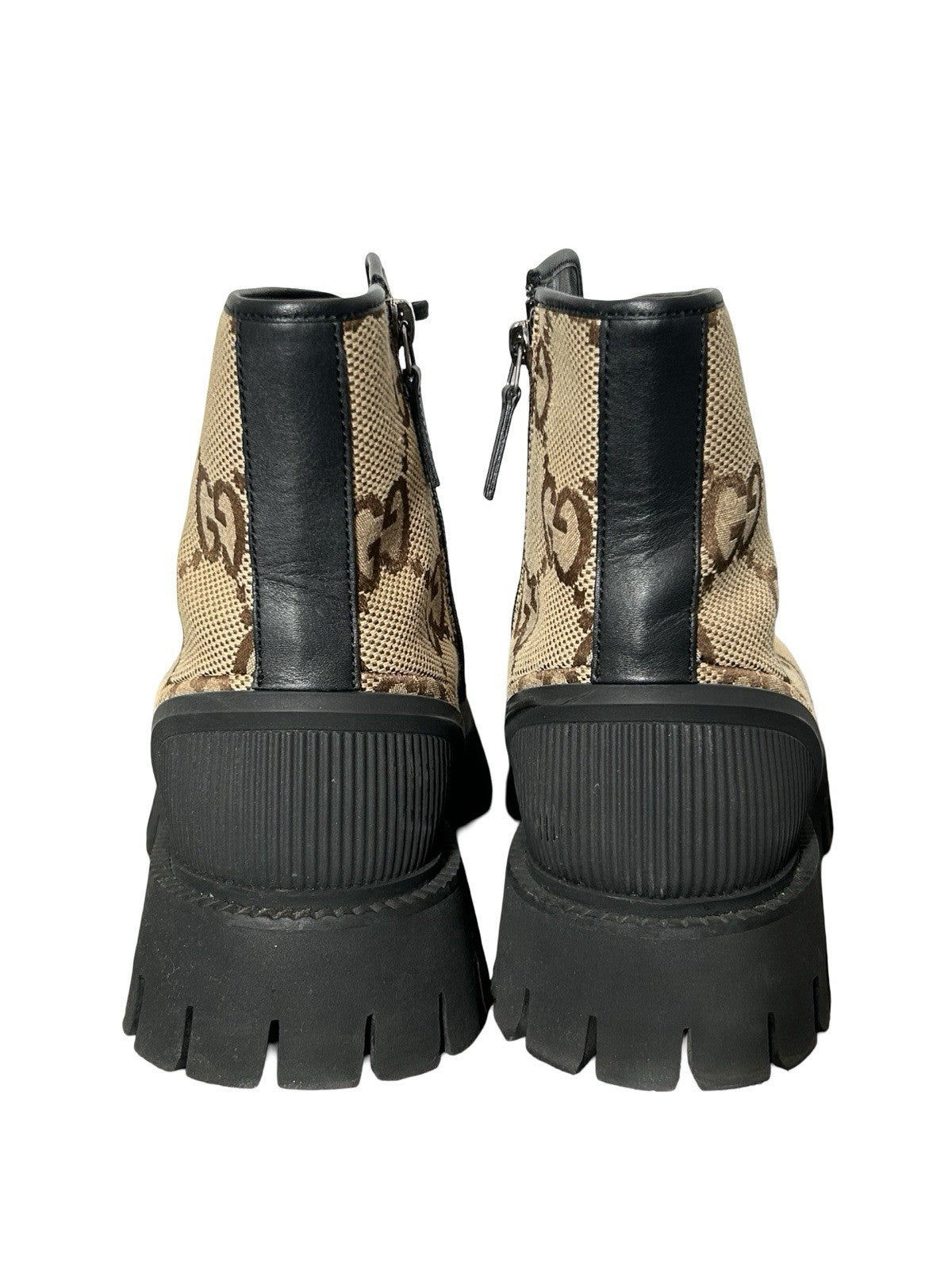 Gucci Maxi GG Supreme canvas combat boots Size 11 US