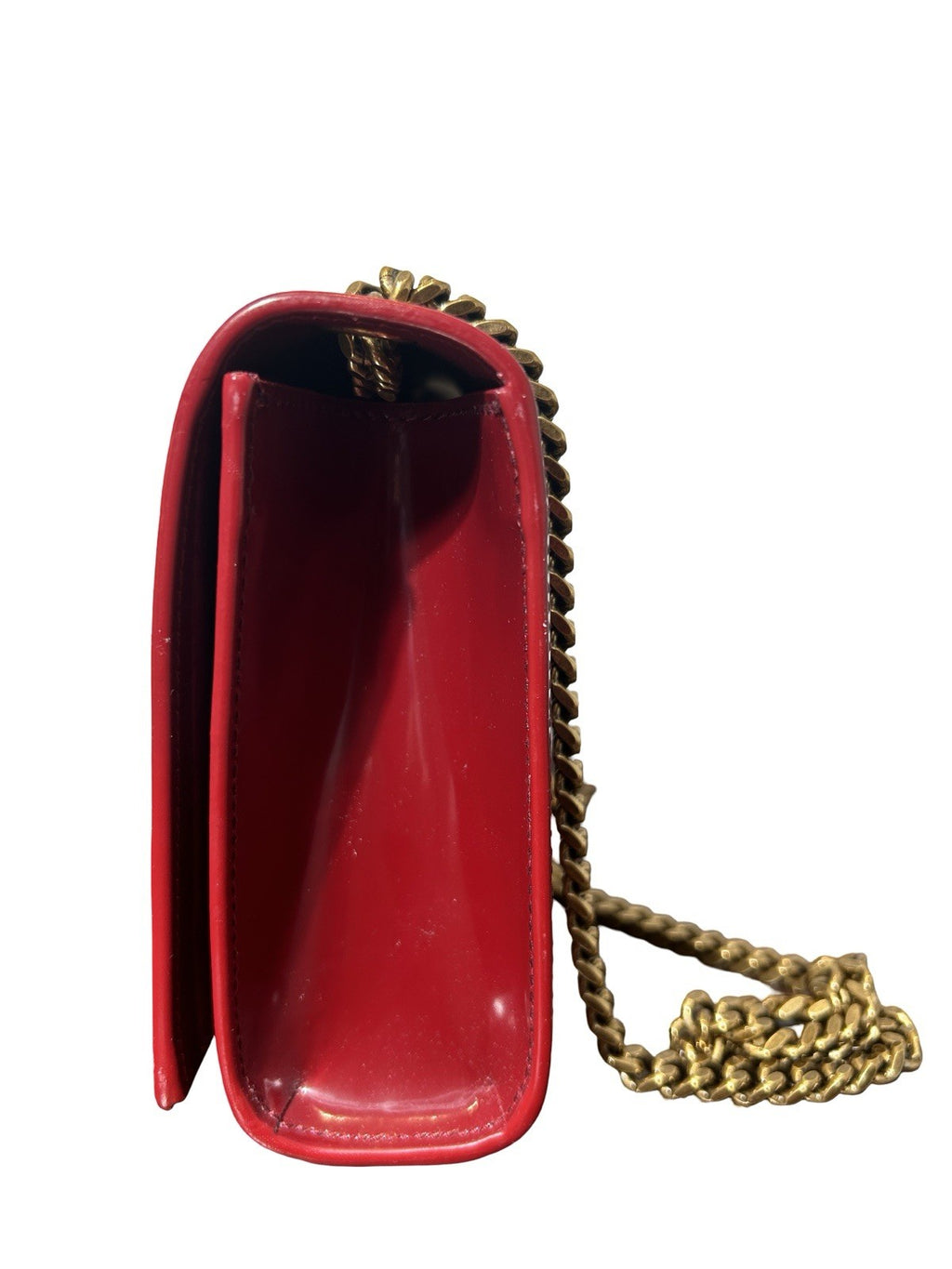 Saint Laurent YSL  Calfskin Two-Toned Small Monogram Kate Satchel Shoulder Bag