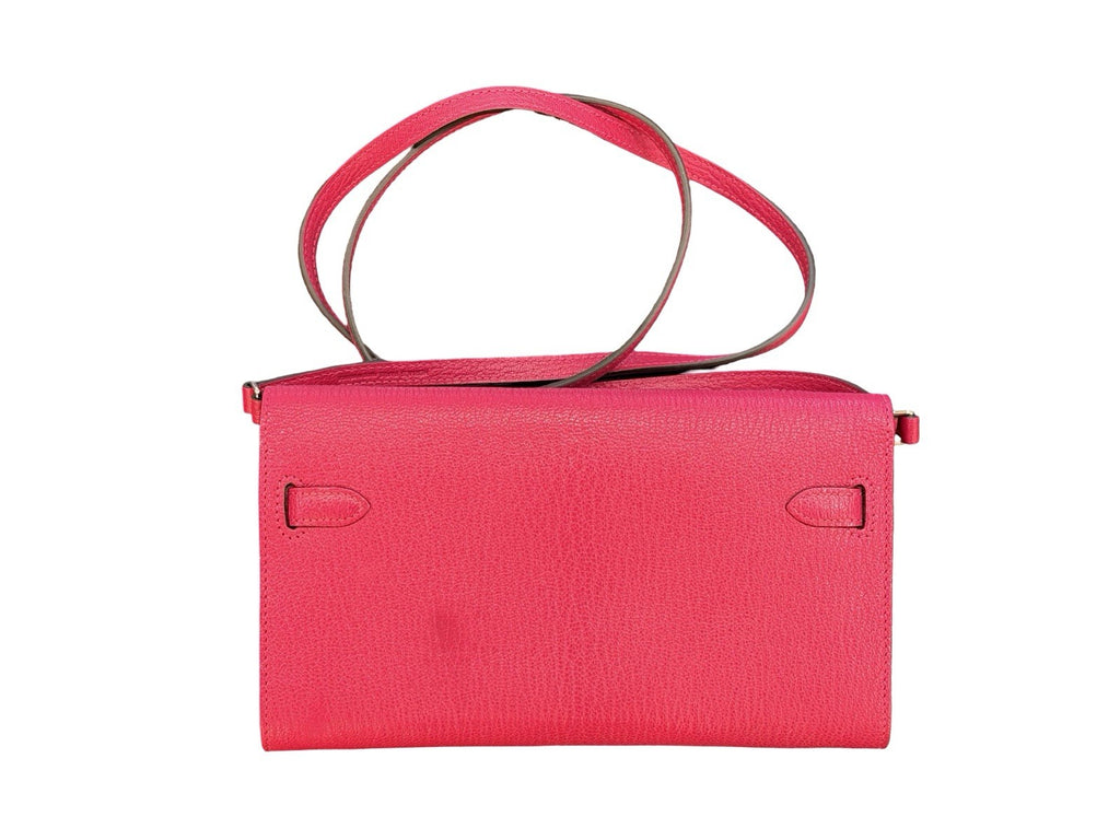 Hermès Kelly To Go Chevre Mysore Shoulder Bag Rose Mexico