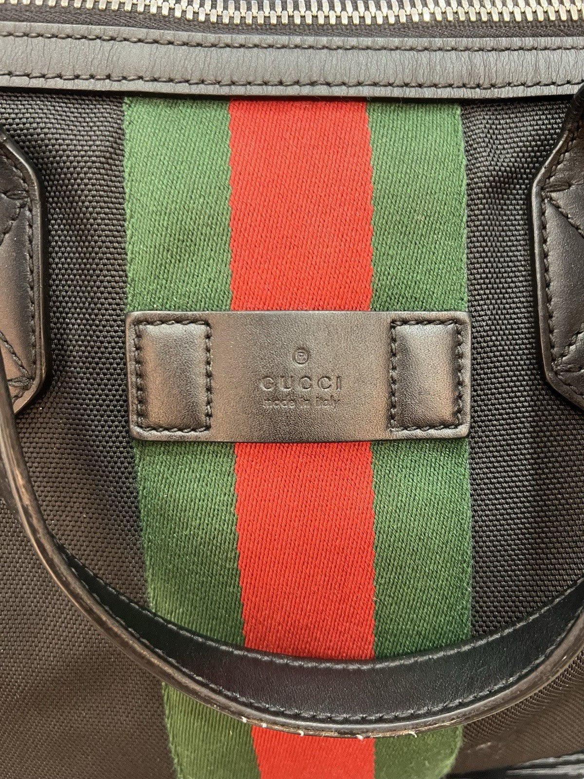 Gucci Techno Web Canvas Duffle Bag