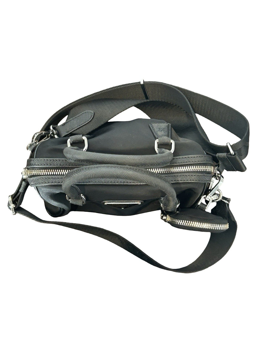 Prada Re-Edition Nylon Top Handle Bag In Black