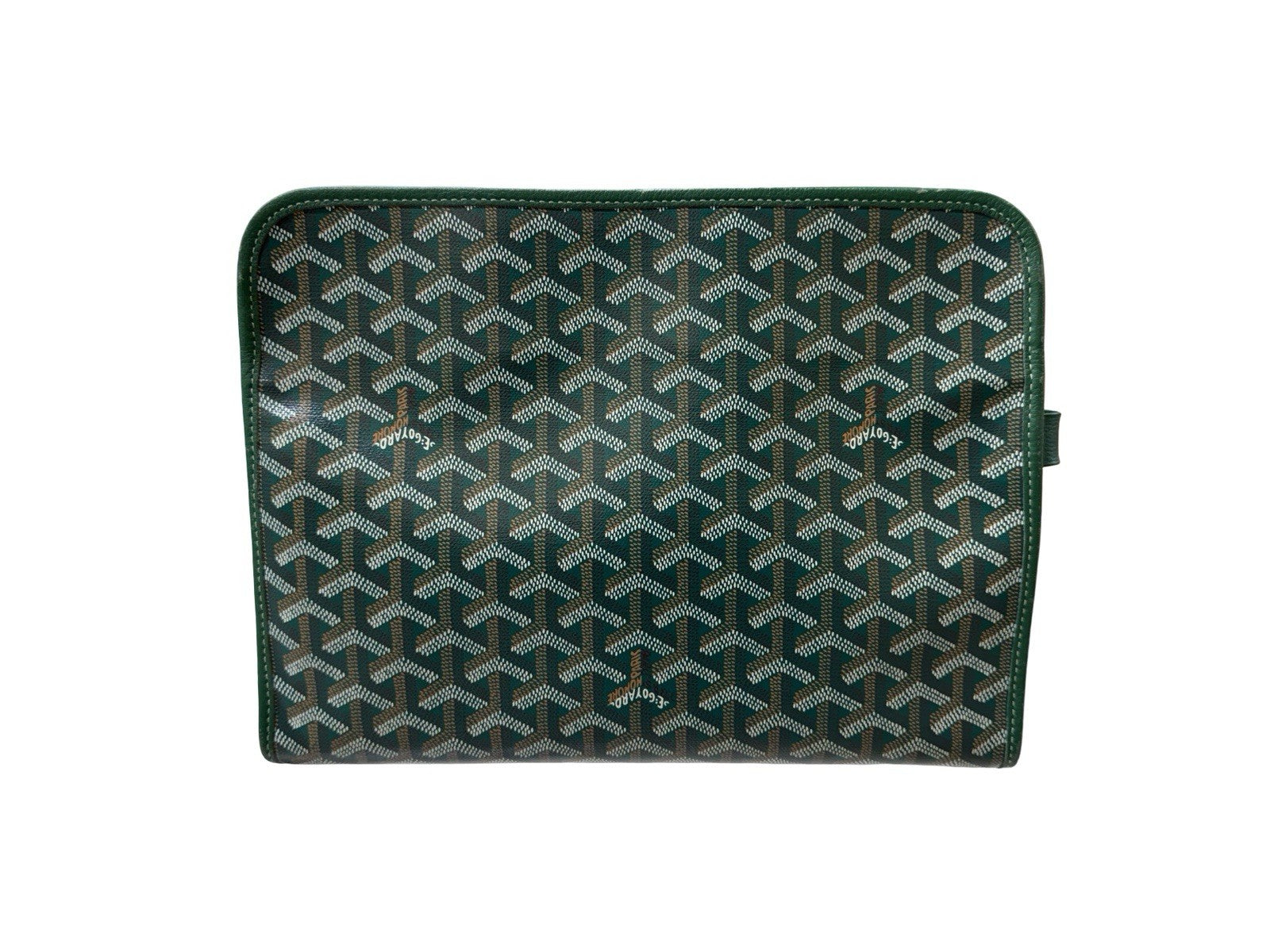 Goyard Goyardine Jouvence Toiletry Pouch Coated Canvas GM Green