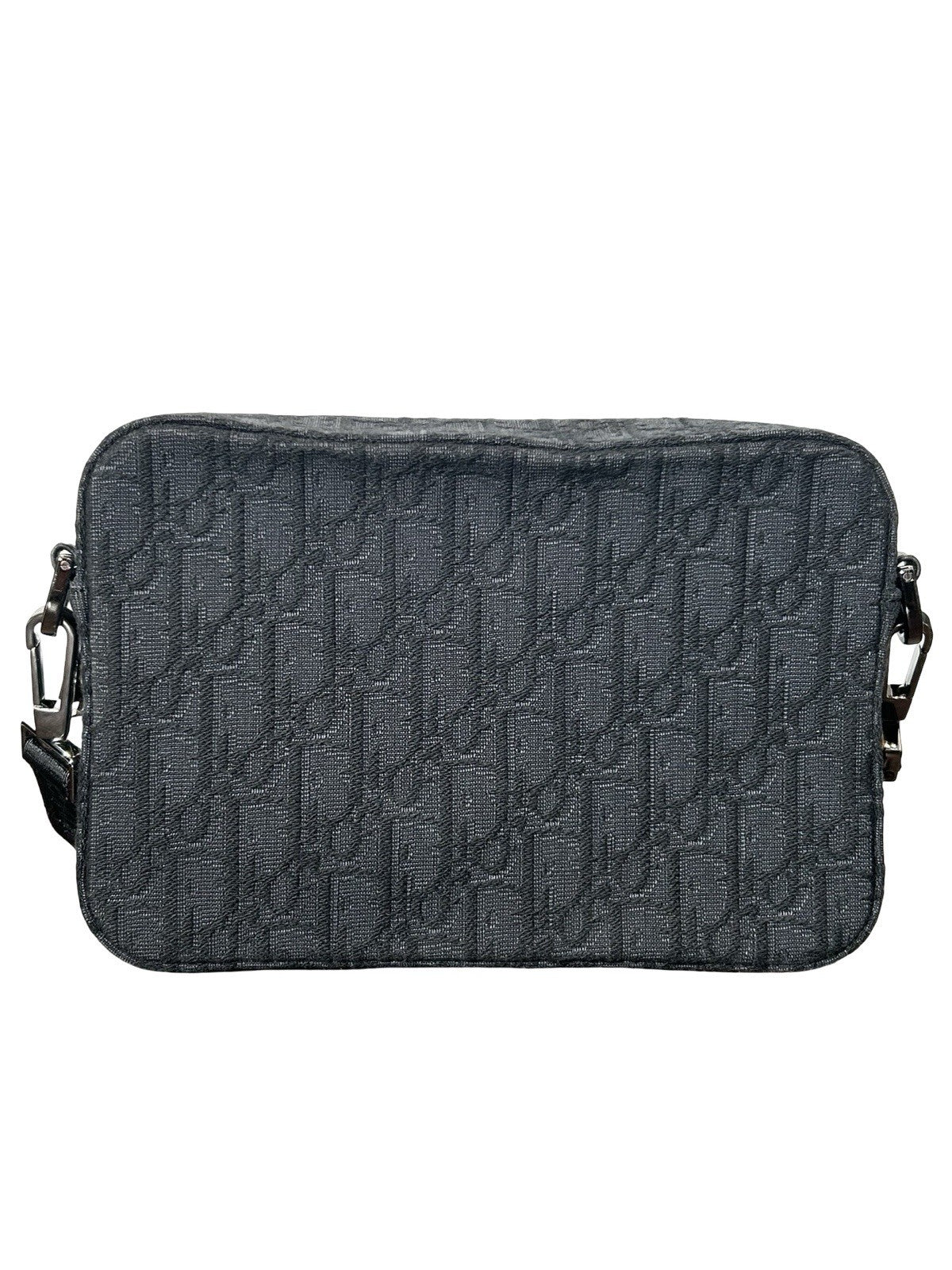 Christian Dior Safari Messenger Bag In Black Monogram Canvas