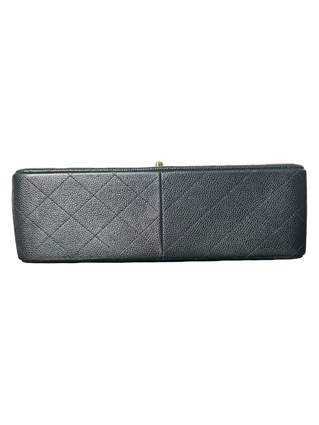Chanel Black Quilted Caviar Jumbo Classic Double Flap Gold Hardware, 2022