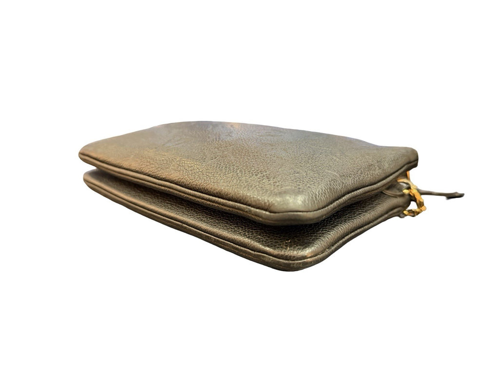 Louis Vuitton Double Zip Pochette Monogram Empreinte Leather Shoulder Bag