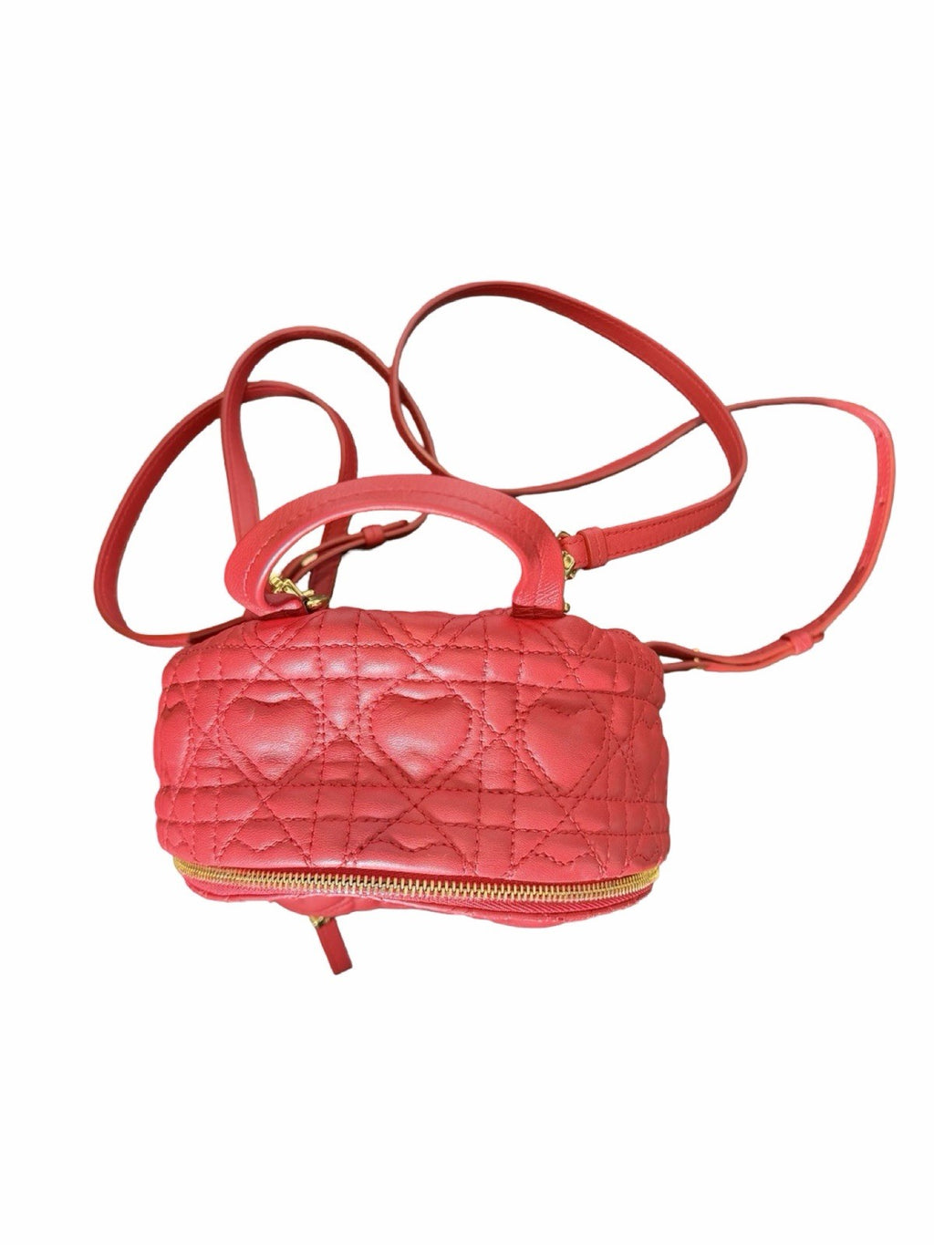 Christian Dior Cannage Heart 3Way Mini Rucksack Daypack Backpack Lambskin