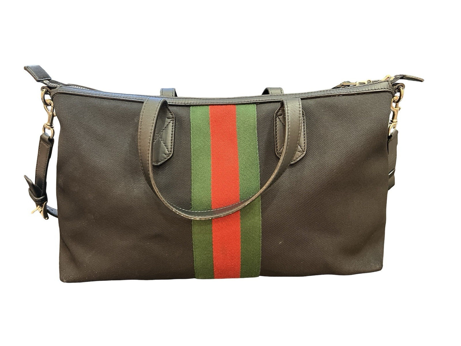 Gucci Techno Web Canvas Duffle Bag