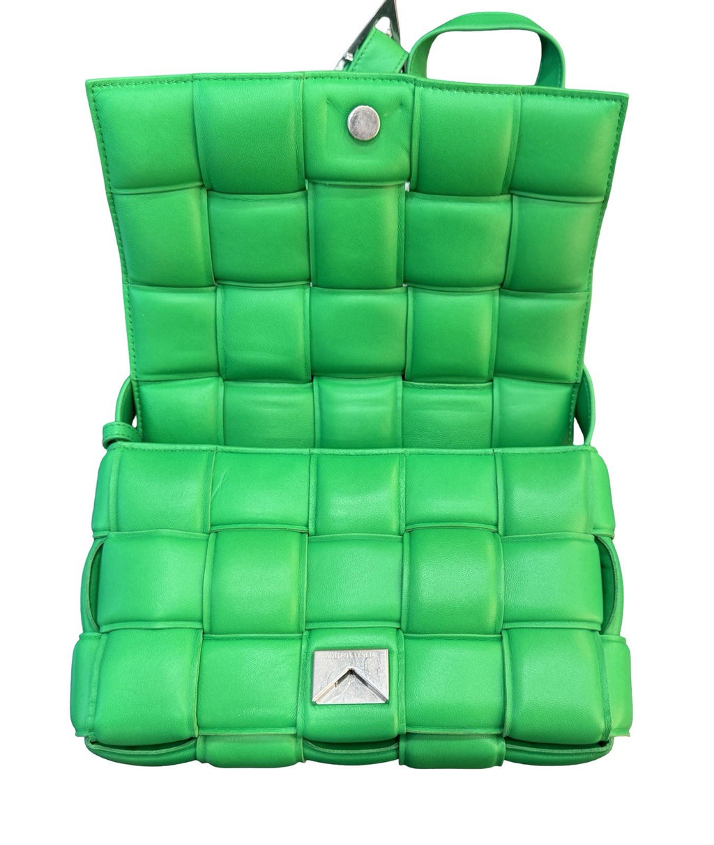 Bottega VenetaIntrecciato Padded Cassette Intrecciato Leather Cross Body Green
