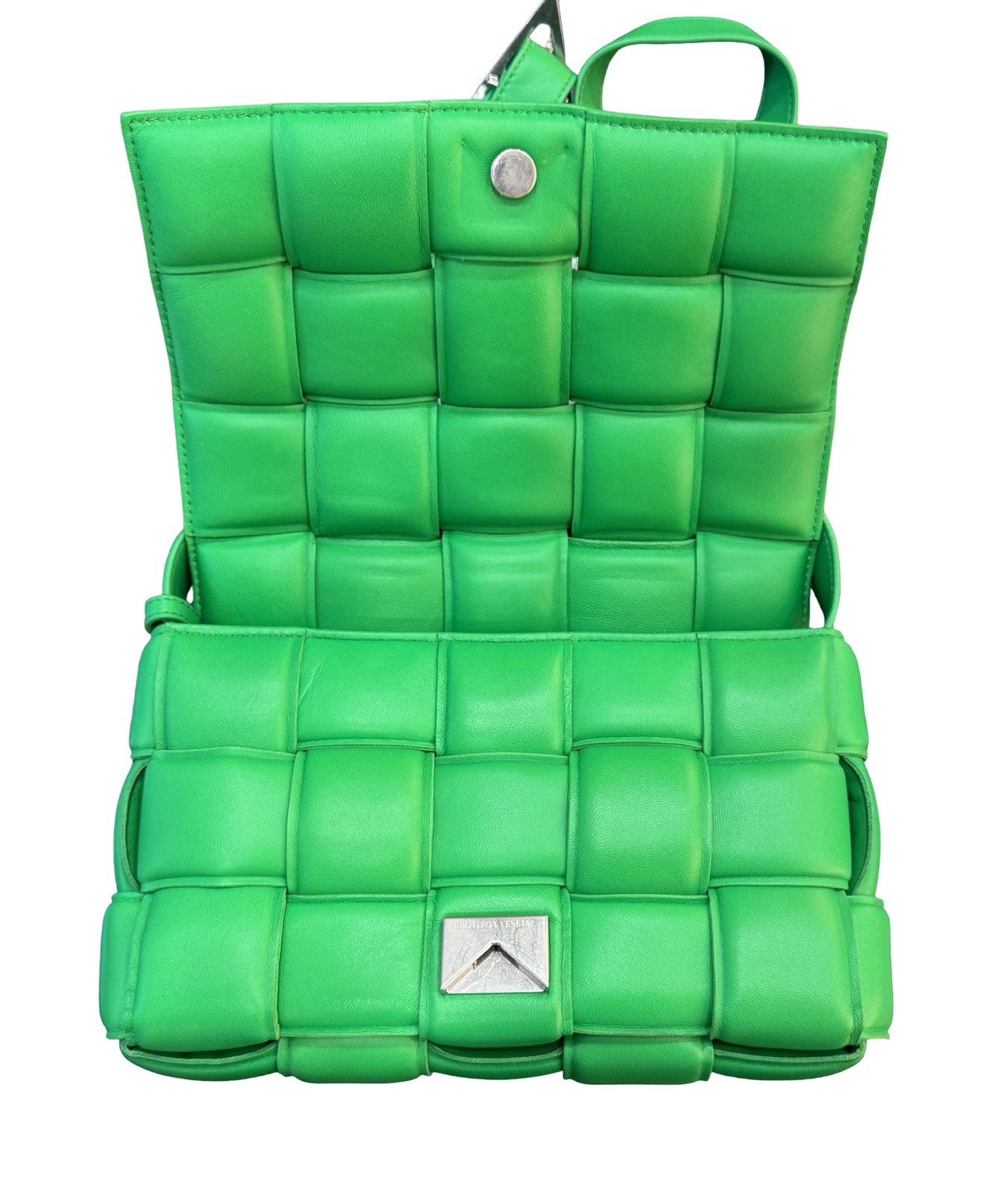 Bottega VenetaIntrecciato Padded Cassette Intrecciato Leather Cross Body Green