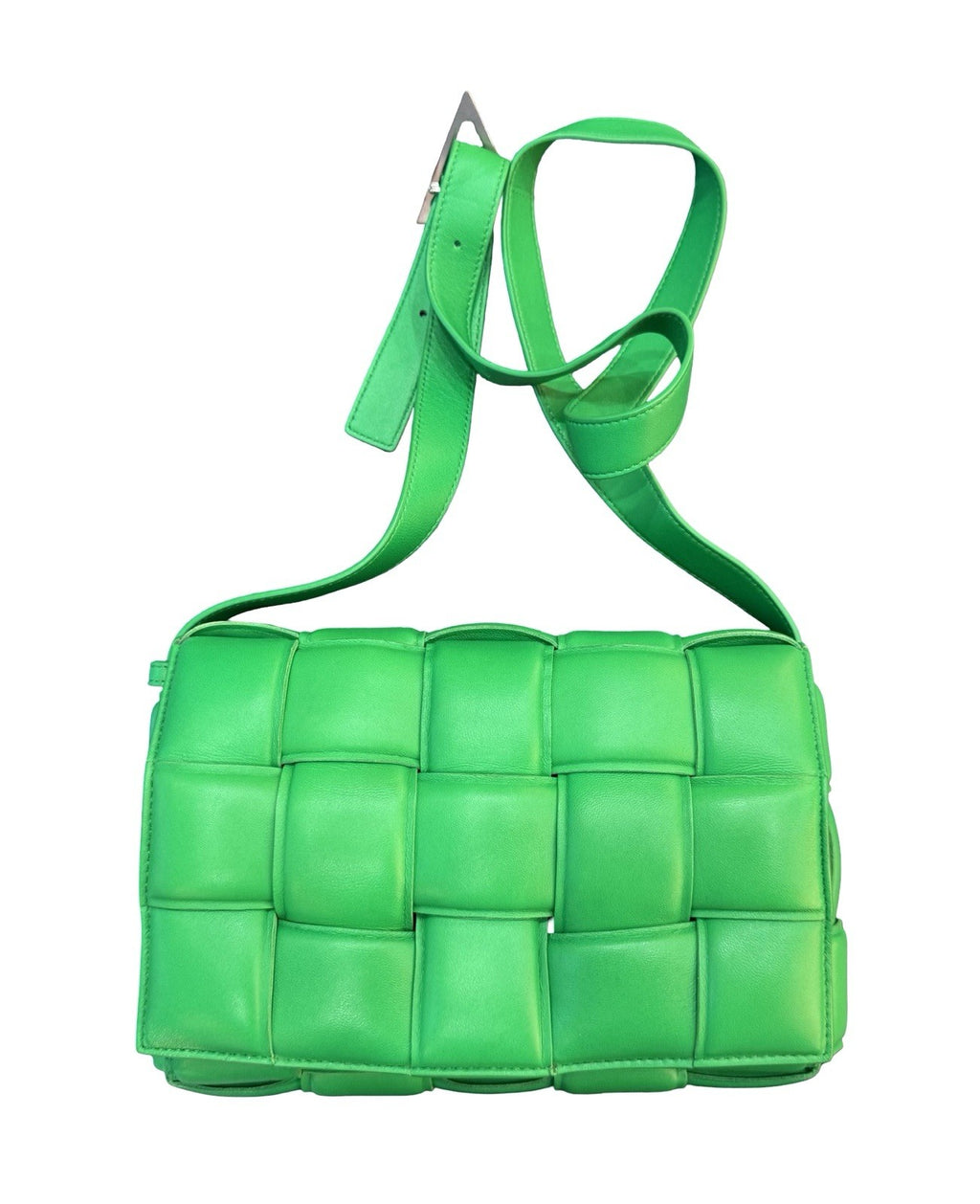 Bottega VenetaIntrecciato Padded Cassette Intrecciato Leather Cross Body Green