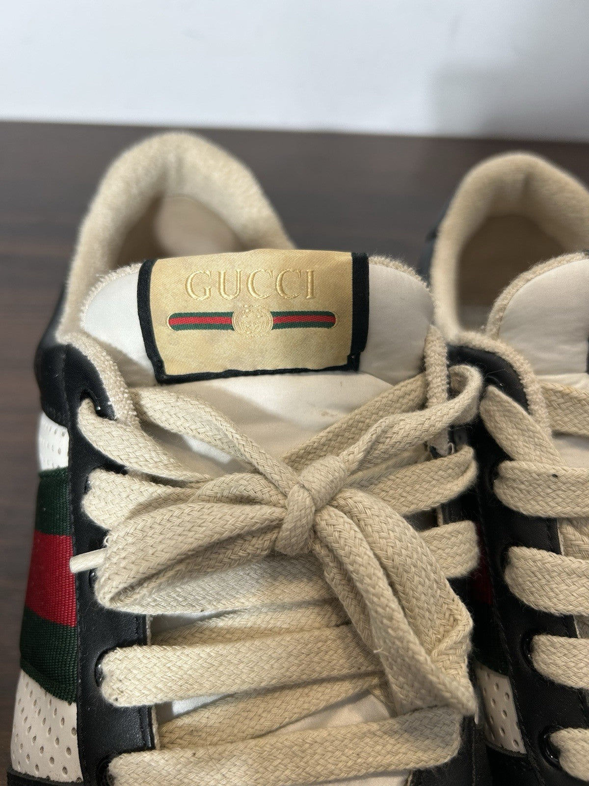 Gucci Screener Cloth Low Trainers Size 10US