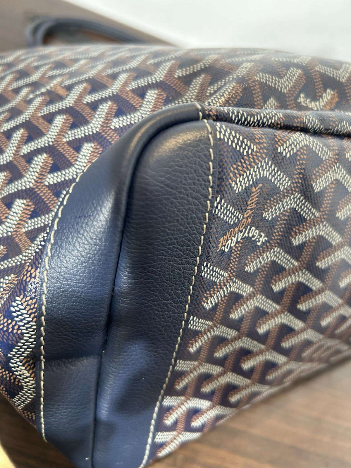 Goyard Goyardine Saint Louis PM Tote Bag Blue