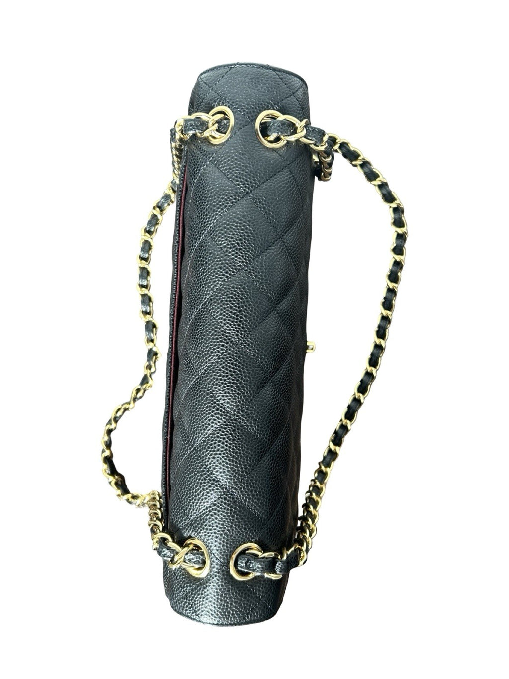 Chanel Black Quilted Caviar Jumbo Classic Double Flap Gold Hardware, 2022