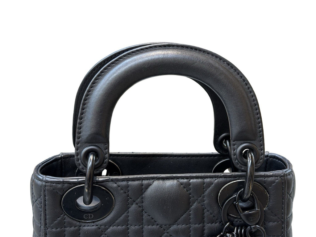 Christian Dior Ultra Matte Lady Dior Chain Mini Bag Cannage Quilt Calfskin