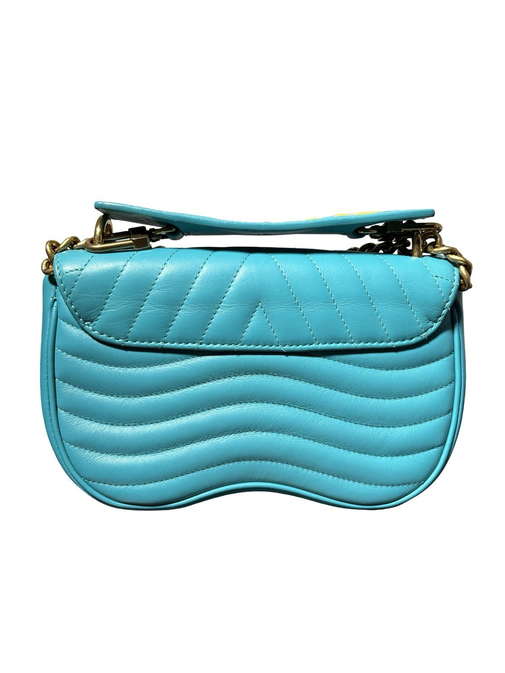 Louis Vuitton New Wave Chain Bag Quilted Leather MM Blue