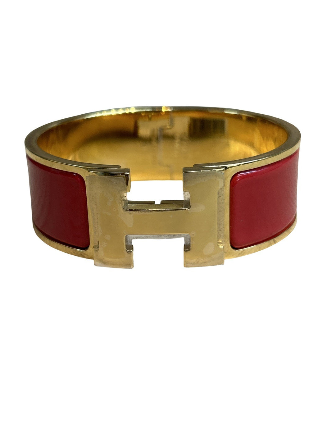 Hermès Clic Clac H Bracelet Enamel Red