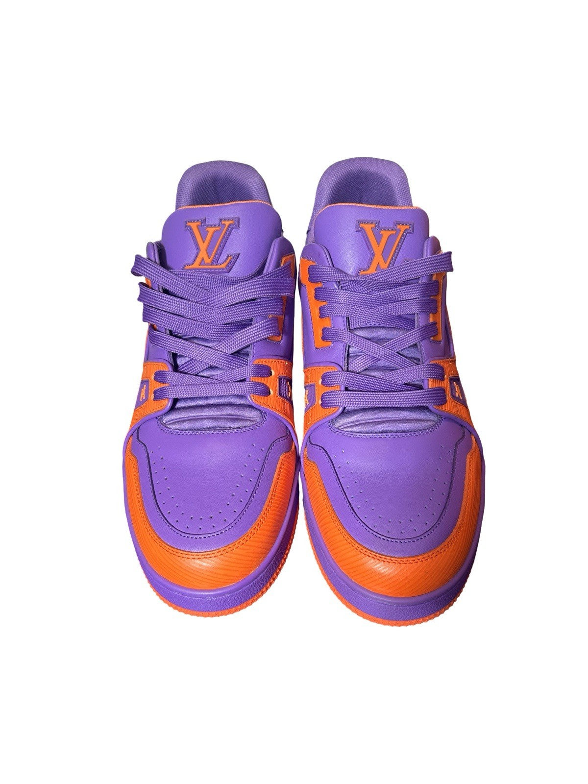 LOUIS VUITTON Calfskin Epi Mens LV Trainer Sneakers Violet