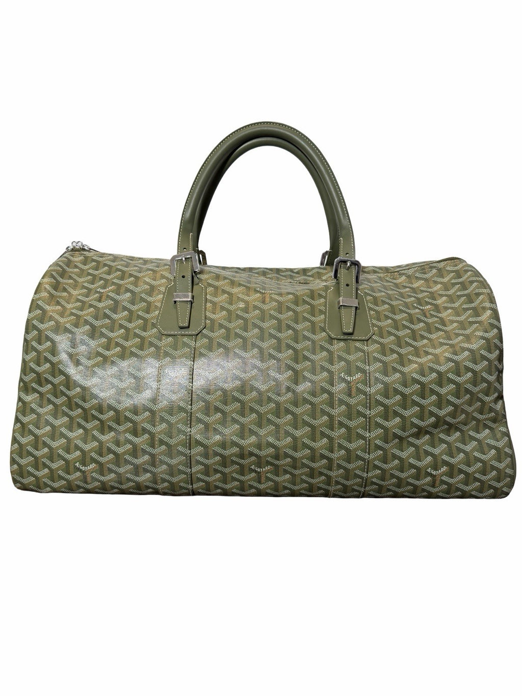 Goyard Goyardine Khaki Boston 50 Duffle Bag