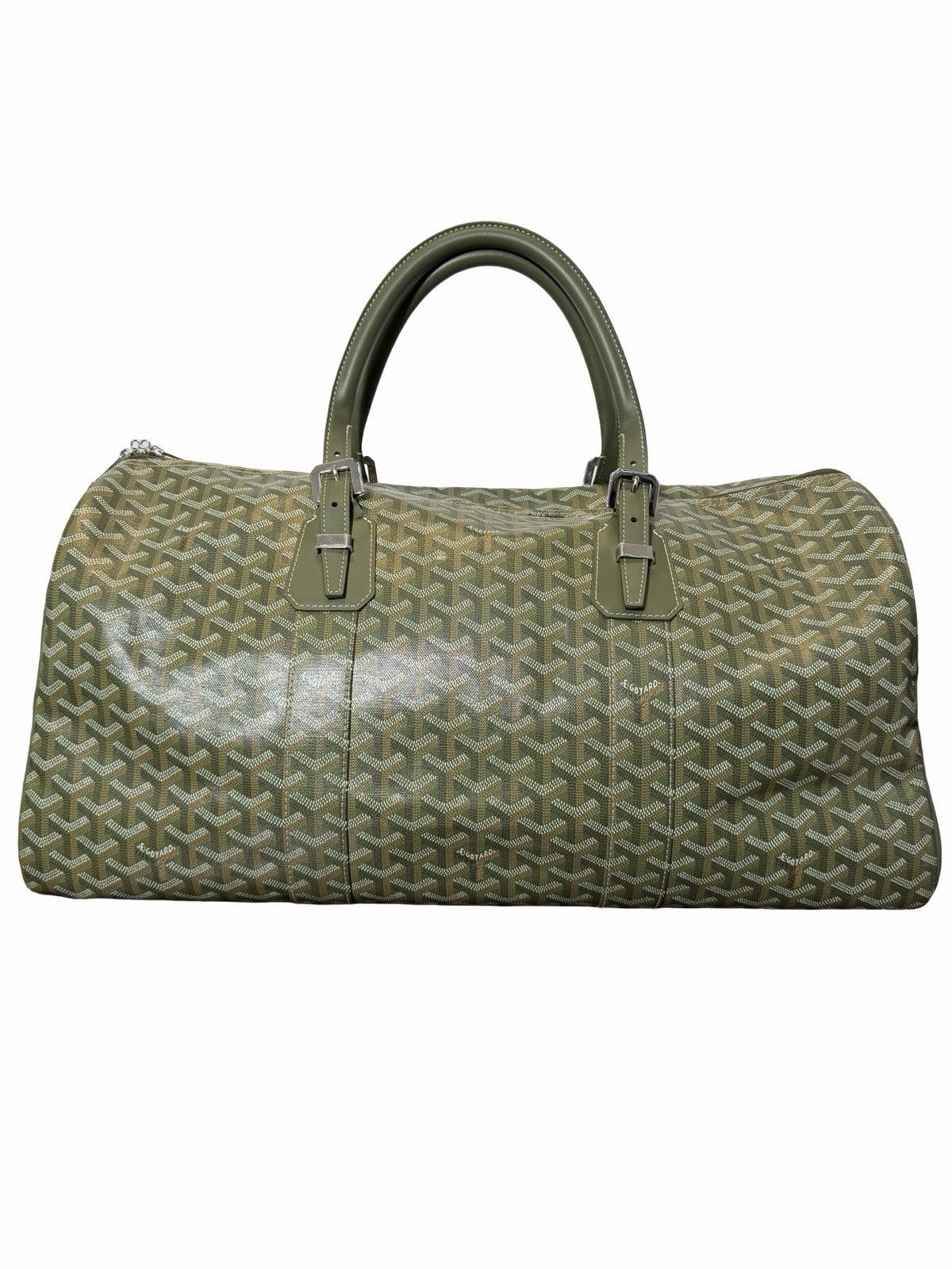 Goyard Goyardine Khaki Boston 50 Duffle Bag