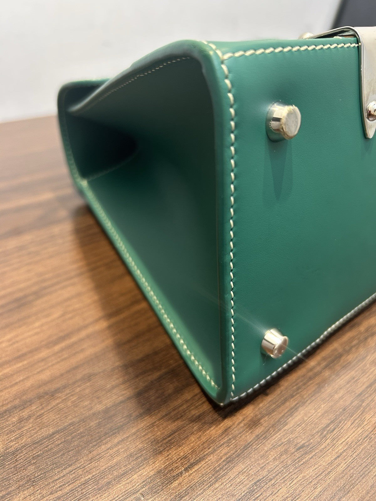 Goyard  Goyardine Saigon Green Top Handle  Bag