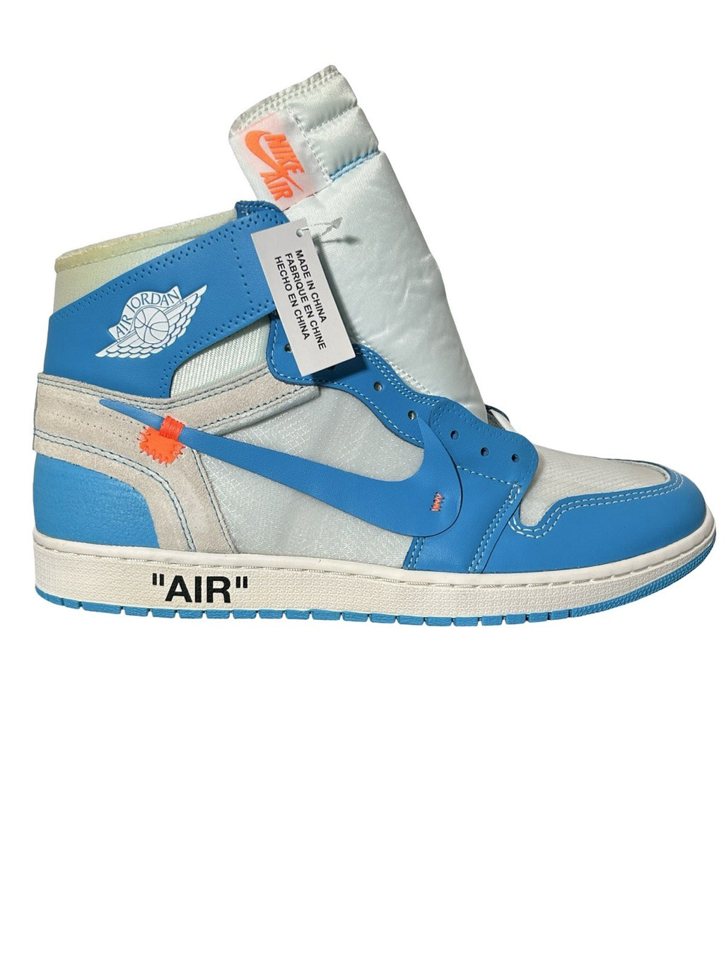 Off-White x Jordan 1 Retro High "University Blue" US 13