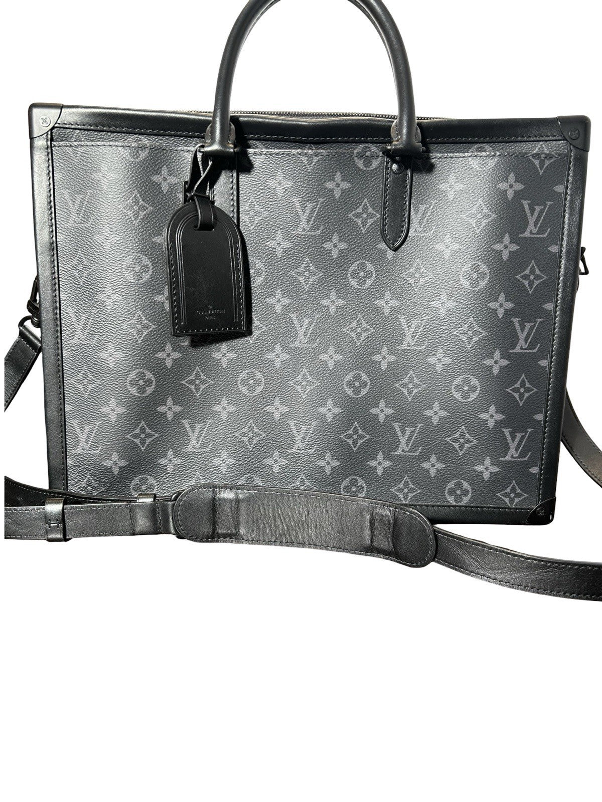 Louis Vuitton Soft Trunk Briefcase Monogram Eclipse Canvas