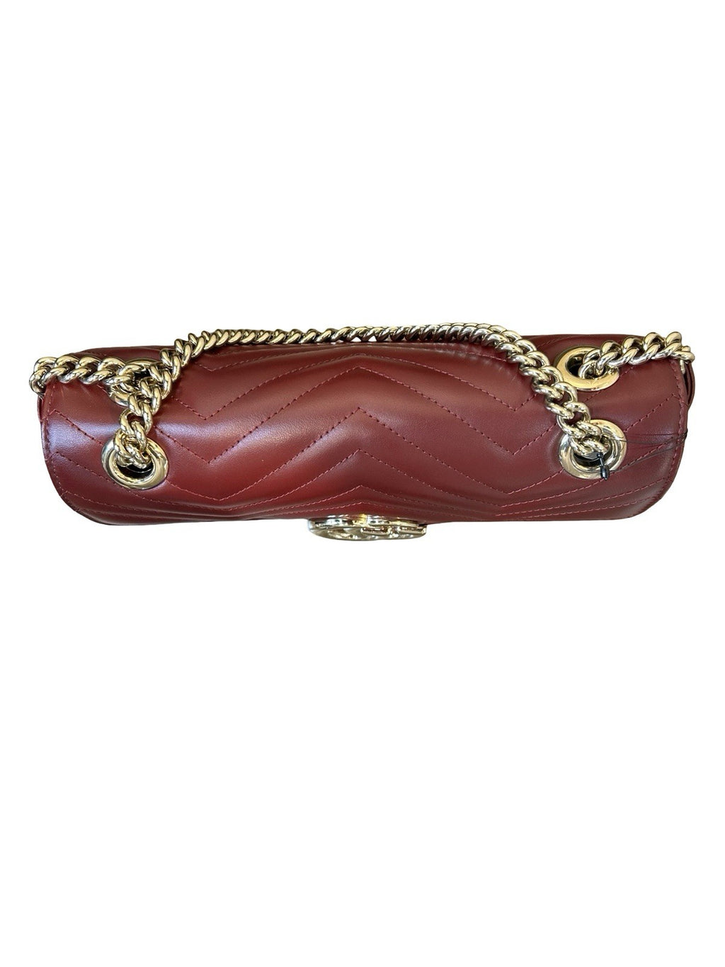 GUCCI GG Marmont Burgandy Matelasse Leather Shoulder Bag