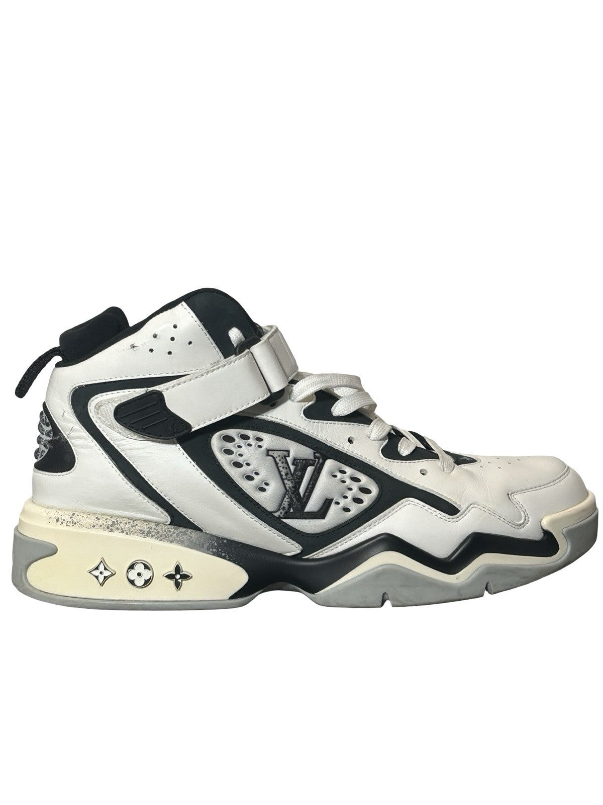 Louis Vuitton Trainer 2 White and Black Sneakers Size 9.5 LV / 10.5 US