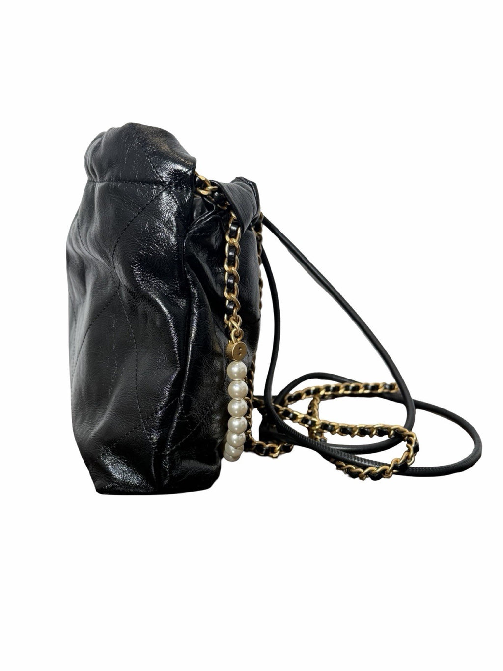Chanel 22 Mini Hobo Pearls Shoulder Bag