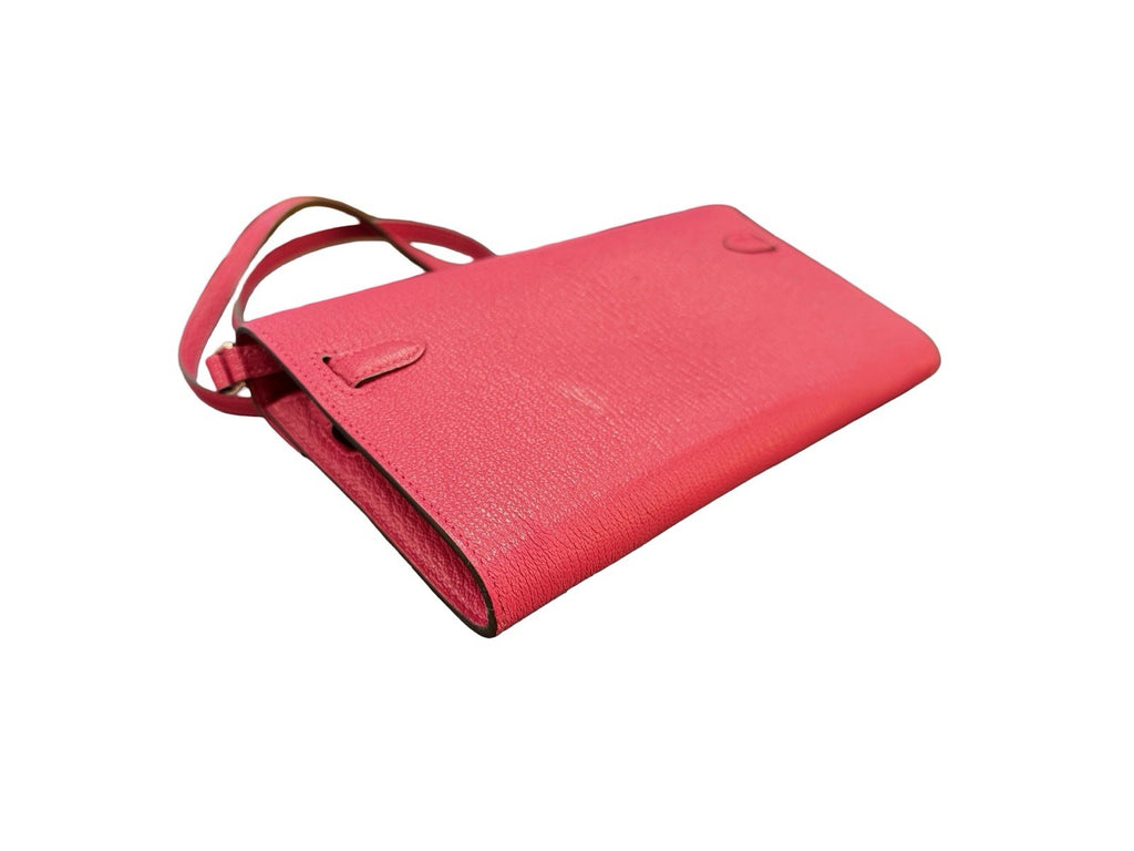 Hermès Kelly To Go Chevre Mysore Shoulder Bag Rose Mexico