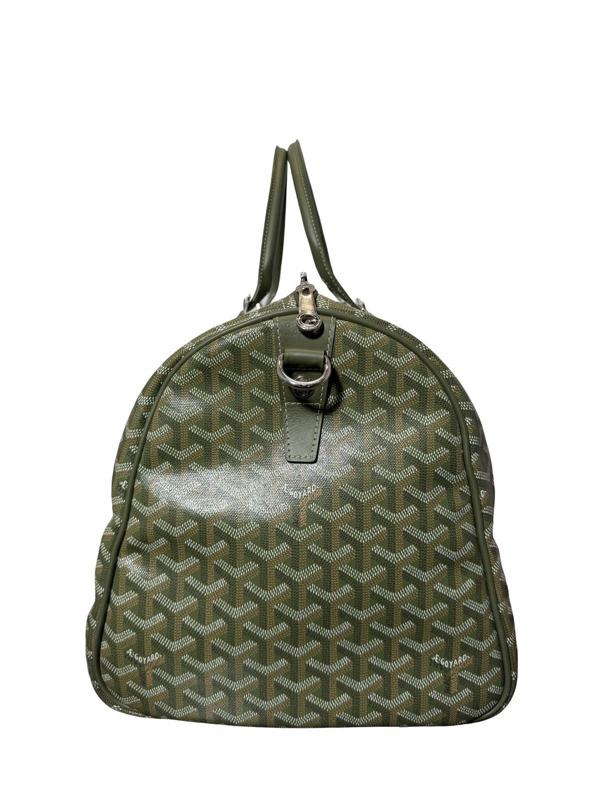 Goyard Goyardine Khaki Boston 50 Duffle Bag