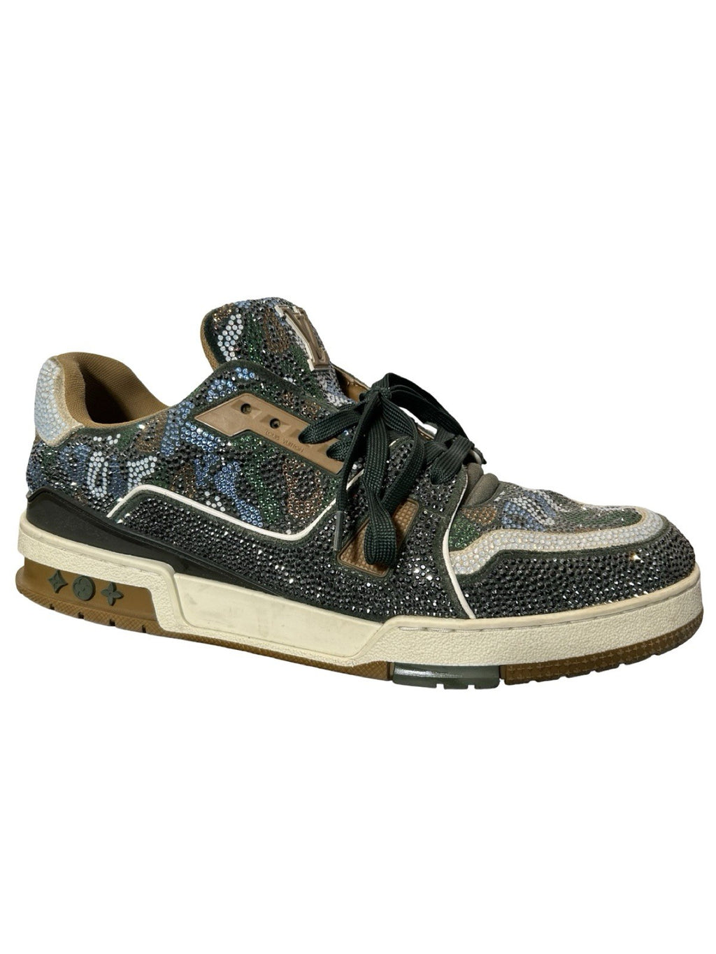Louis Vuitton LV Trainer Crystal-covered Camouflage Design Size 10LV / 11 Us