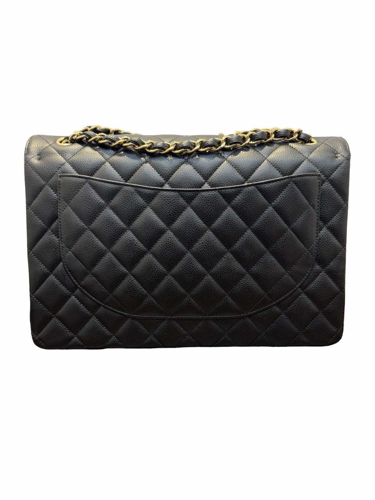 Chanel Classic Maxi Double Flap  Black Shoulder Bag