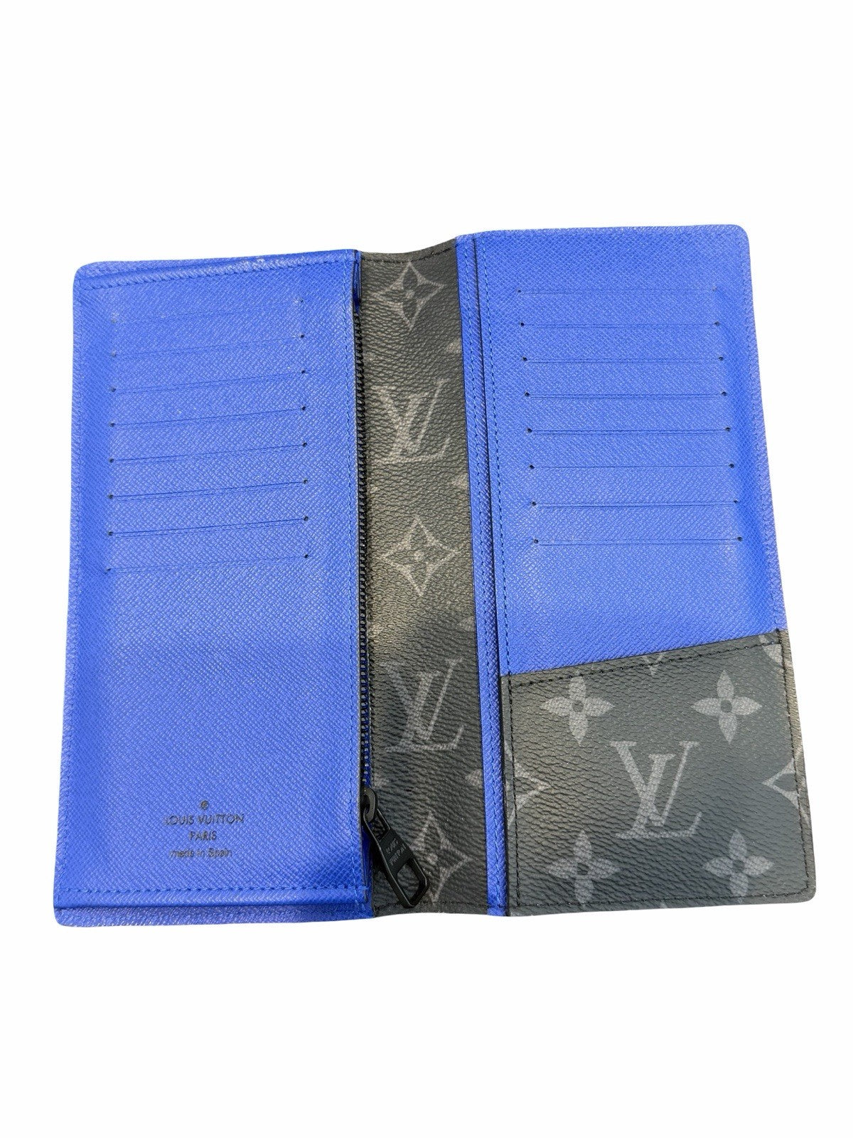 Louis Vuitton Epi  Leather Bifold  Black & Blue Wallet 