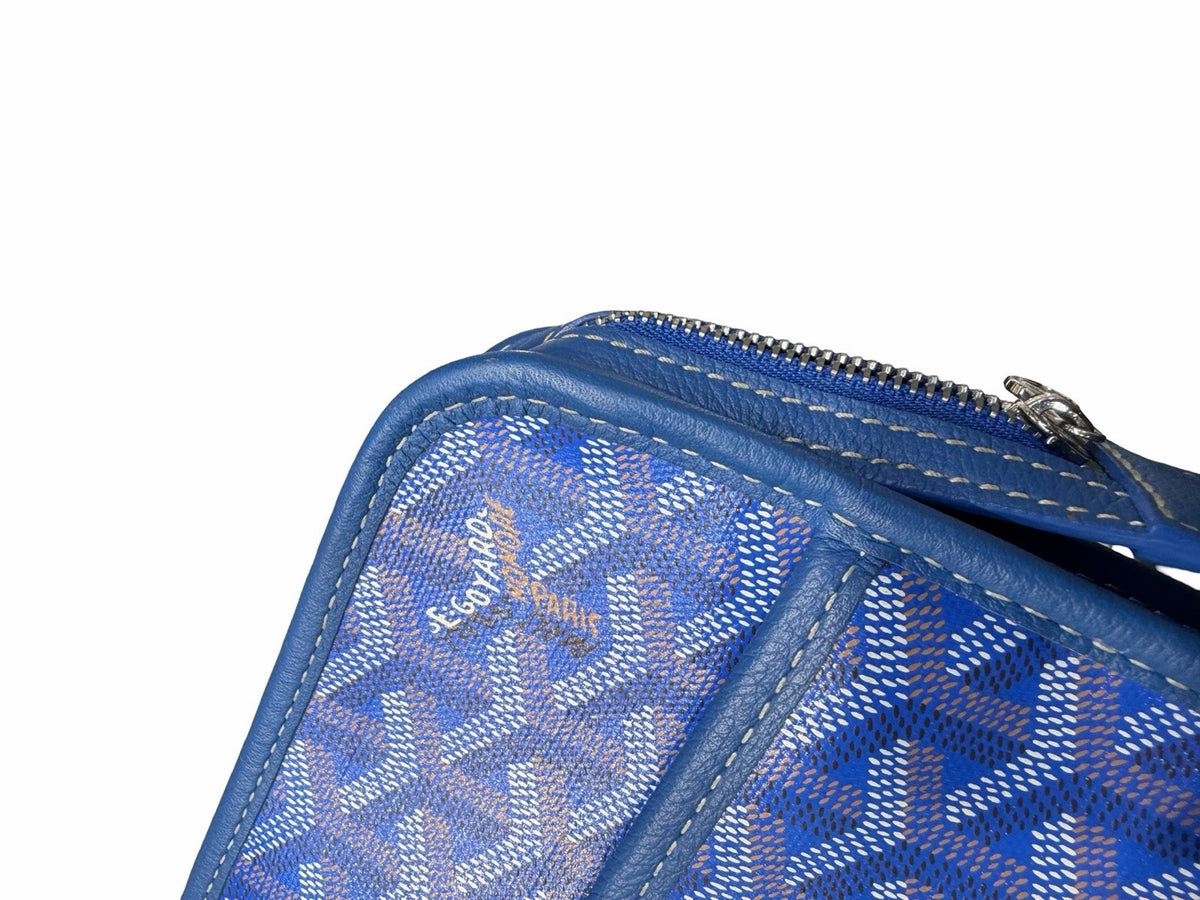 Goyard Goyardine Jouvance Toiletry Pouch Sky Blue MM