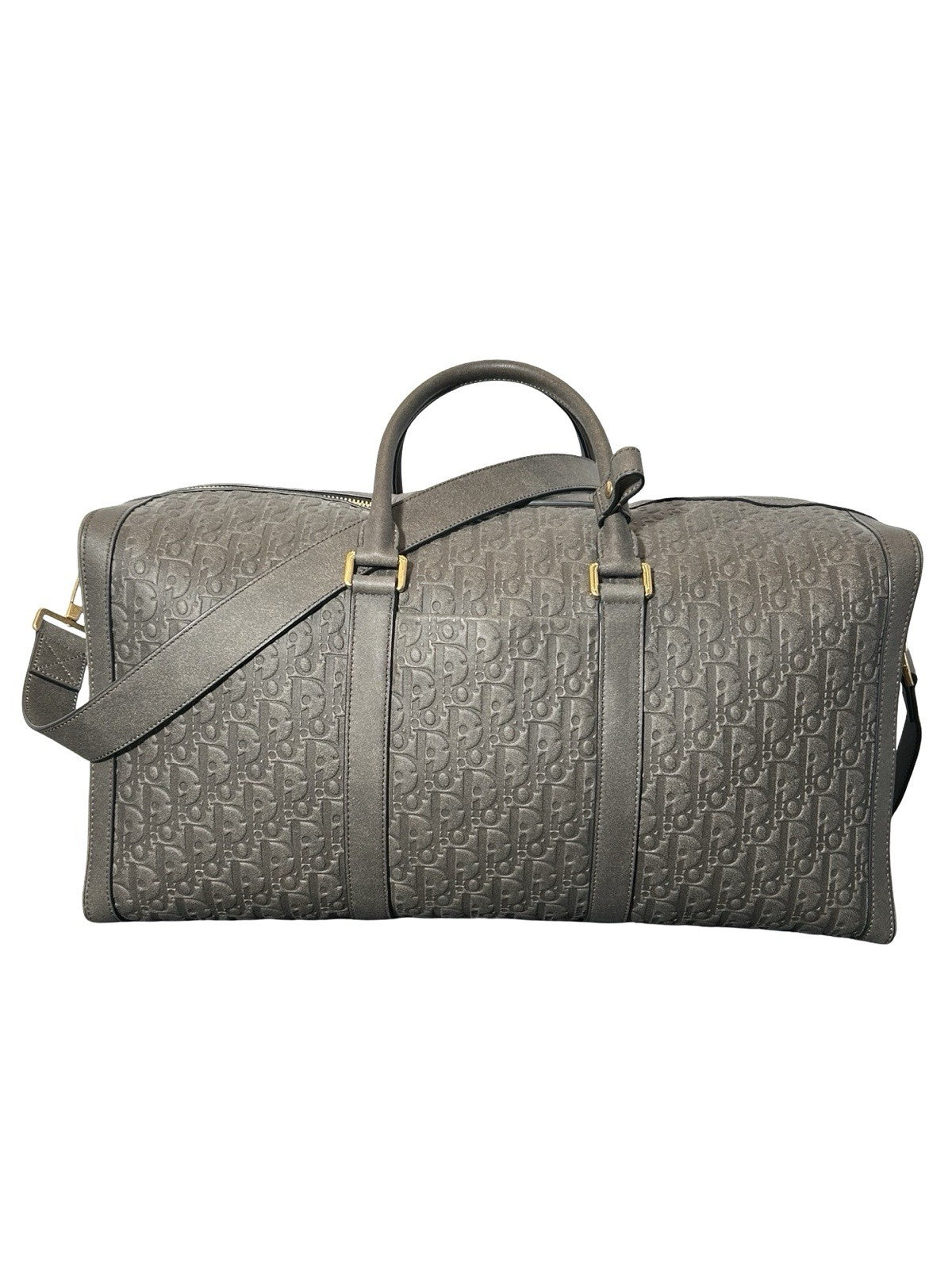 Dior X Denim Tears Lingot 50 Duffle Bag in Grey Monogrammed Canvas