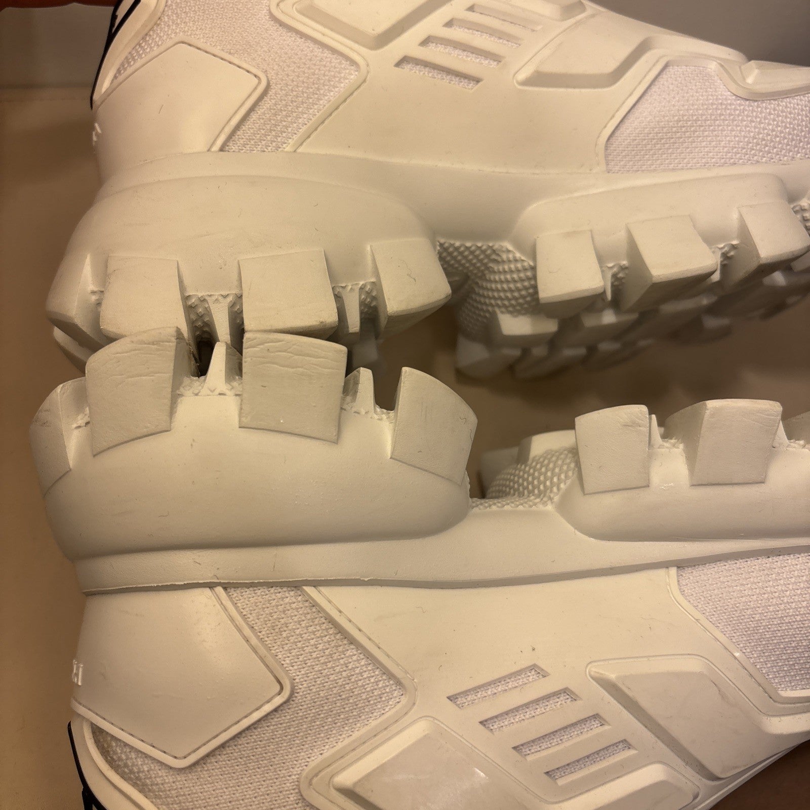 prada Cloudbust Thunder Knit Fabric Sneakers Retail $1200