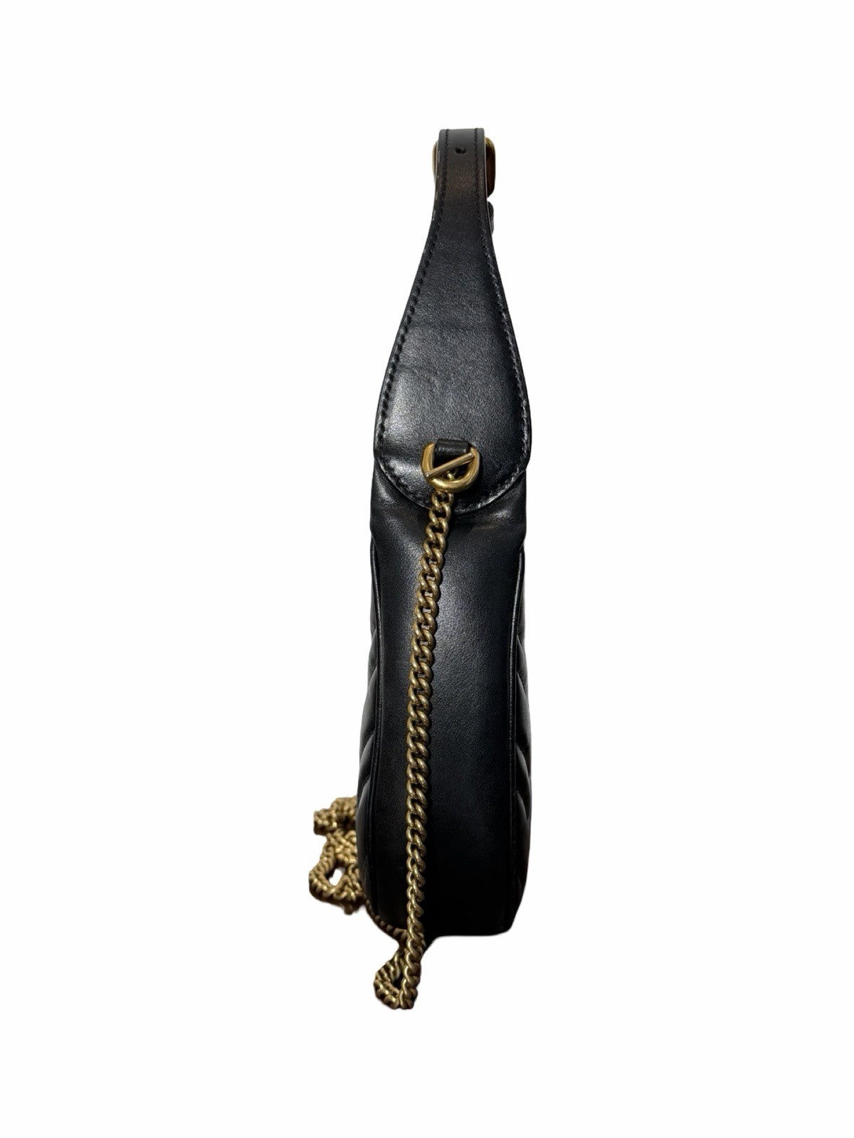 Gucci Double G Marmont Shoulder Bag In Black 