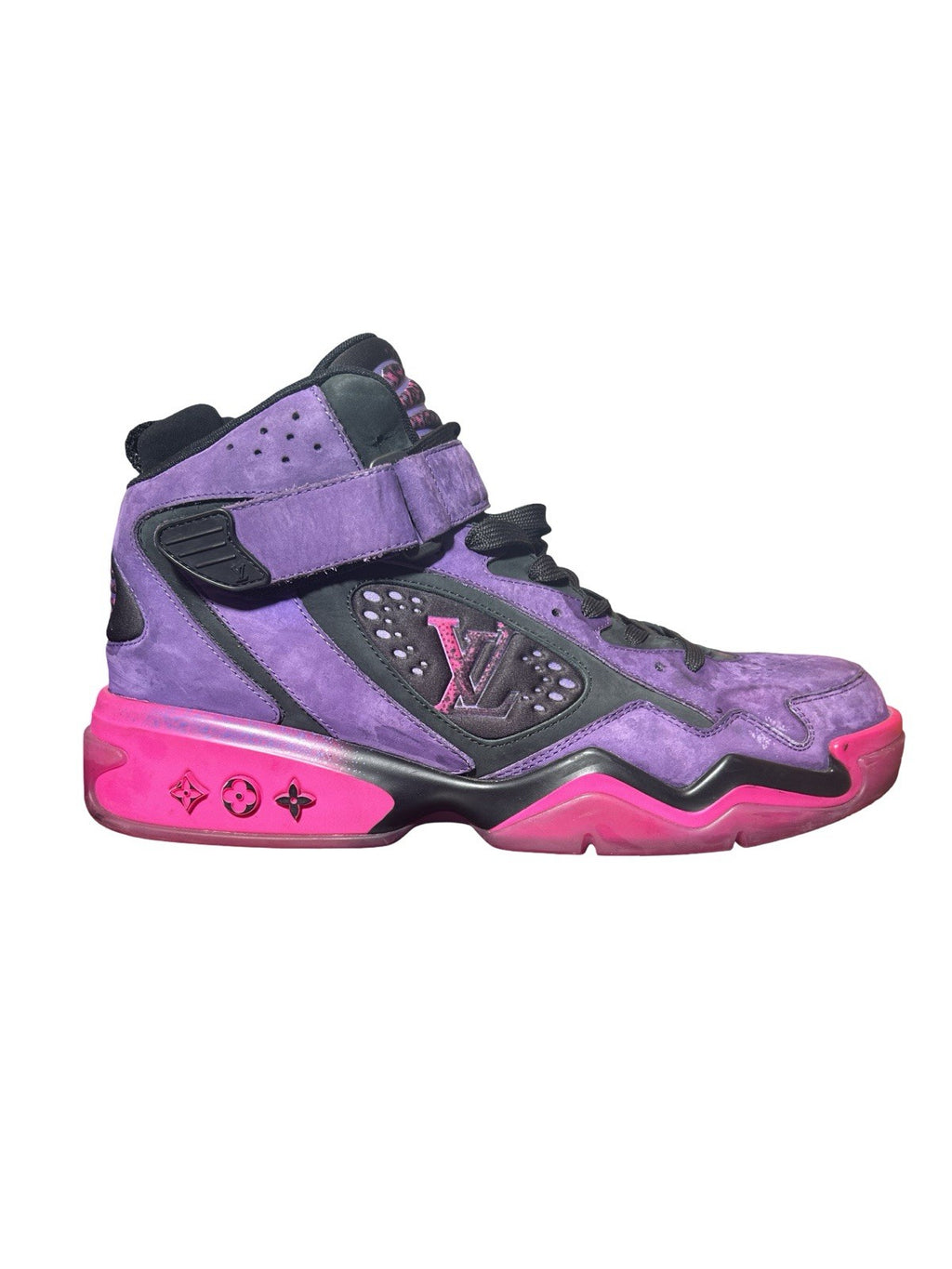 Louis Vuitton Suede Printed Sneakers 