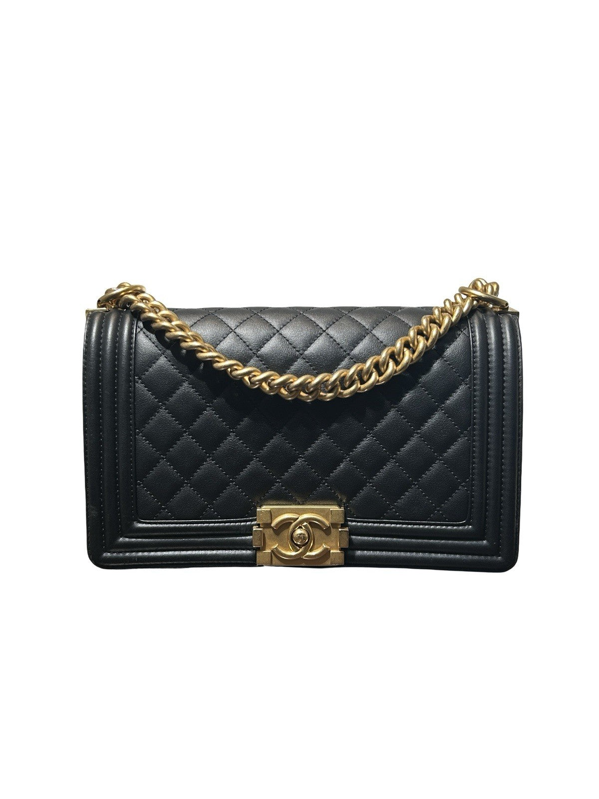 Chanel Lambskin Quilted Old Medium Boy Flap