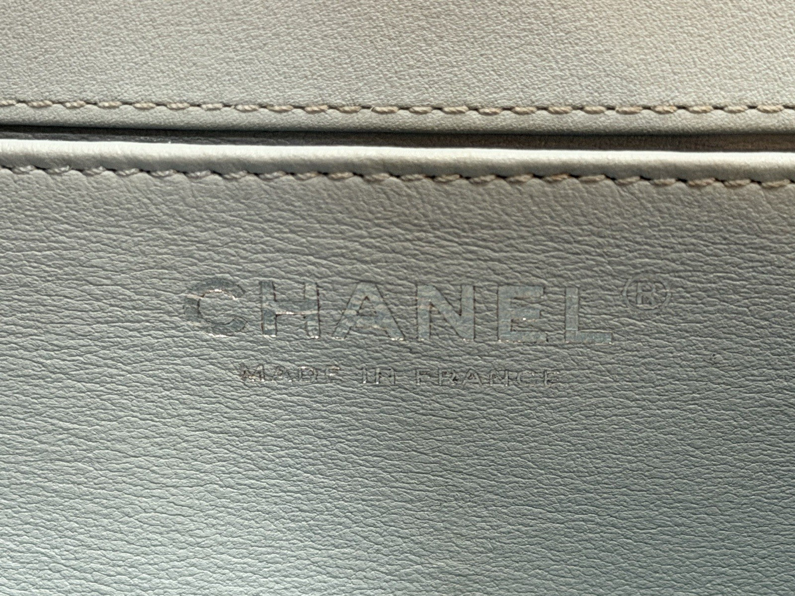Chanel Boy Flap Bag Chevron Calfskin Old Medium Pastel Aqua